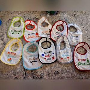 "my first holiday" bibs